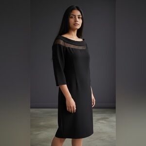 Heidi Weisel Elegant Black silk Dress size 12